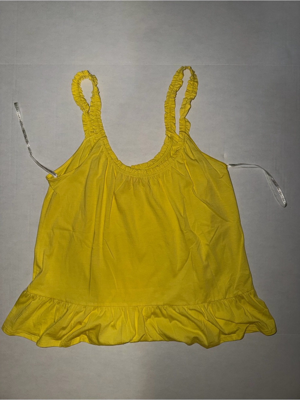 Lilly Pulitzer Yellow Ruffle-Hem Tank